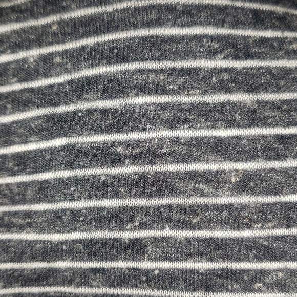 Cato Linen Blend Cold Shoulder Long Sleeves Black White Striped Top 22W-24W 2X - Picture 10 of 16